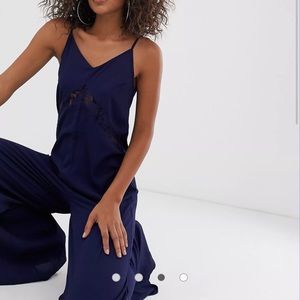 TALL- Outrageous Fortune Tall wide leg jumpsuit in navy - 8T